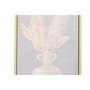 DKD Home Decor Set de 2 Cuadros Lienzo Jarrón Enmarcado 50x4x70 cm Gris y Beige