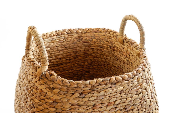 DKD Home Decor Set de 2 Cestas de Junco 44x44x45 cm Marrón y Natural