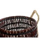 DKD Home Decor Set de 3 Cestas de Seagrass 39x39x41 Lila y Natural
