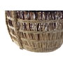 DKD Home Decor Set de 3 Cestas de Seagrass 39x39x41 Lila y Natural