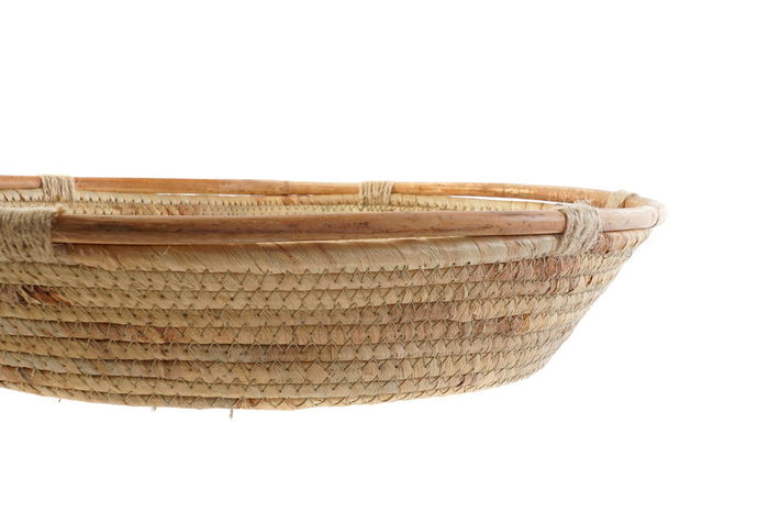 DKD Home Decor Centro Mesa Tropical Marron 42 x 8 x 42 cm Hecho a mano