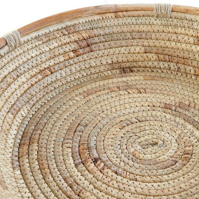 DKD Home Decor Centro de Mesa de Junco 42x42x8 cm Marrón Natural