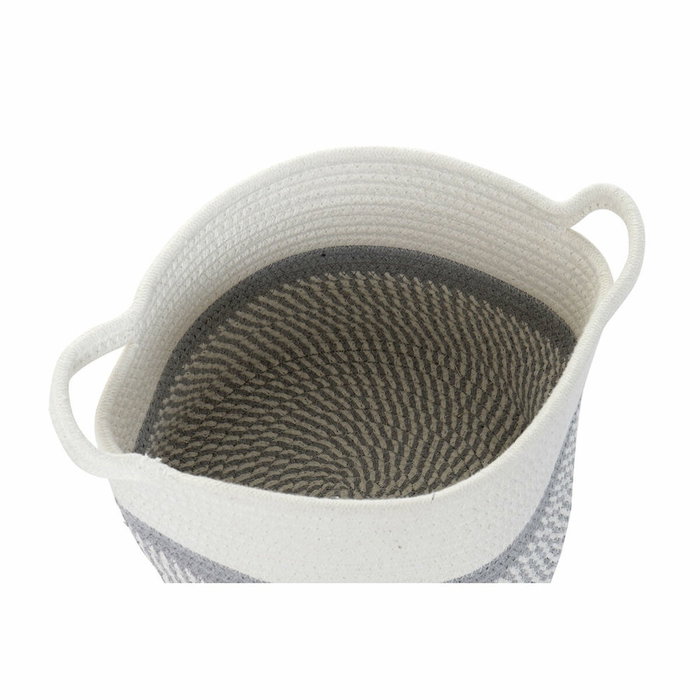DKD Home Decor Set de 4 Cestas de Algodón Surtidas 25x25x20 cm