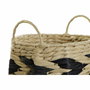 DKD Home Decor Set de 2 Cestas de Fibra 30x30x30 Marrón Claro Natural