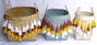 DKD Home Decor Set de 3 Cestas de Bambú con Flecos Multicolor