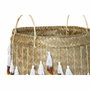 DKD Home Decor Set de 3 Cestas de Bambú con Flecos Multicolor