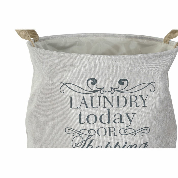 DKD Home Decor Cesta de Poliéster Laundry Today Surtido de 3 Unidades