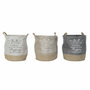 DKD Home Decor Cesta de Poliéster Laundry Today Surtido de 3 Unidades