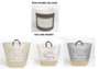 DKD Home Decor Cesta de Poliéster Laundry Today Surtido de 3 Unidades