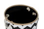 DKD Home Decor Cesta de Poliéster y Yute Zig Zag Blanco