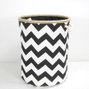 DKD Home Decor Cesta de Poliéster y Yute Zig Zag Blanco
