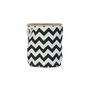 DKD Home Decor Cesta de Poliéster y Yute Zig Zag Blanco