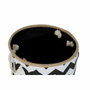 DKD Home Decor Cesta de Poliéster y Yute Zig Zag Blanco