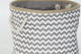 DKD Home Decor Cesta Boho Gris Blanco 38 x 45 x 38 cm Poliéster Yute Zig Zag