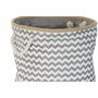 Cesta Decorativa DKD Home Decor Blanco Gris Yute Jute
