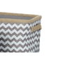 DKD Home Decor Set de 3 Cestas Zig Zag Gris y Blanco