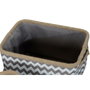 DKD Home Decor Set de 3 Cestas Zig Zag Gris y Blanco