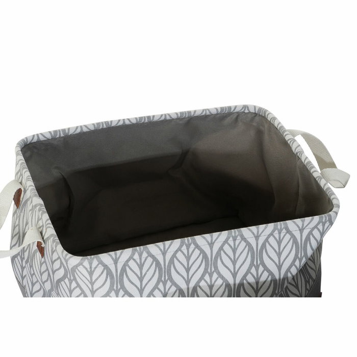 DKD Home Decor Set de 3 Cestas de Poliéster Diseño Hoja