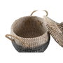 DKD Home Decor Set de 2 Cestas de Seagrass 41x41x33 cm Natural