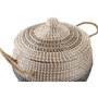 DKD Home Decor Set de 2 Cestas de Seagrass 41x41x33 cm Natural