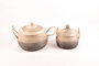 DKD Home Decor Cesta Balines Natural Bicolor Seagrass Set de 2 41 x 41 x 33 cm