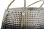 DKD Home Decor Cesta Balines Set de 2 Natural Gris Negro Seagrass 52 x 52 x 40 cm