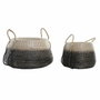 DKD Home Decor Set de 2 Cestas de Seagrass 52x52x40 cm Natural