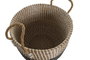 DKD Home Decor Cesta Balines Natural Negro Seagrass Set de 2 Unidades 41 x 30 x 41 cm