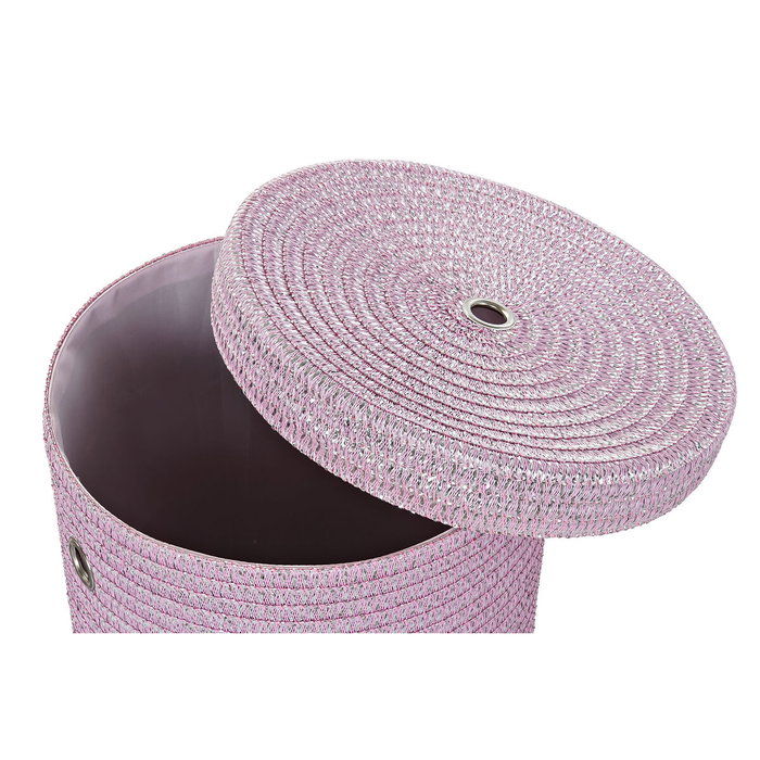 DKD Home Decor Set de 5 Cestas de Polipropileno Rosa