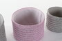DKD Home Decor Cesta Set de 3 Piezas Rosa Gris 27 x 27 x 17 cm
