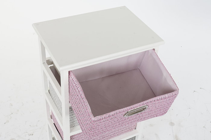 Cajonera Basicos DKD Home Decor Rosa Gris 29 x 74 x 40 cm