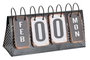 DKD Home Decor Calendario Metal 34x13x21 Envejecido Negro