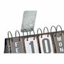 DKD Home Decor Calendario Metal 34x13x21 Envejecido Negro