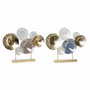DKD Home Decor Decoración Metal Abstracto 2 Surtido Azul, Dorado y Marrón