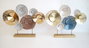 DKD Home Decor Decoración Metal Abstracto 2 Surtido Azul, Dorado y Marrón