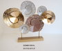 DKD Home Decor Decoración Metal Abstracto 2 Surtido Azul, Dorado y Marrón