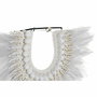 DKD Home Decor Decoración de Plumas y Conchas Beige y Negro 42x9,5x44 cm