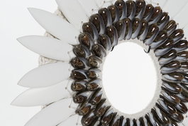 DKD Home Decor Beige Negro 12 x 56 x 40 cm conchas y hierro