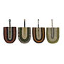 DKD Home Decor Decoración de Pared Seagrass Paipai Multicolor (Pack de 4)
