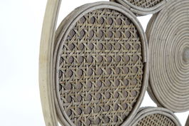 DKD Home Decor Decoracion Pared Balines Natural Ratán 2 x 45.5 x 45.5 cm