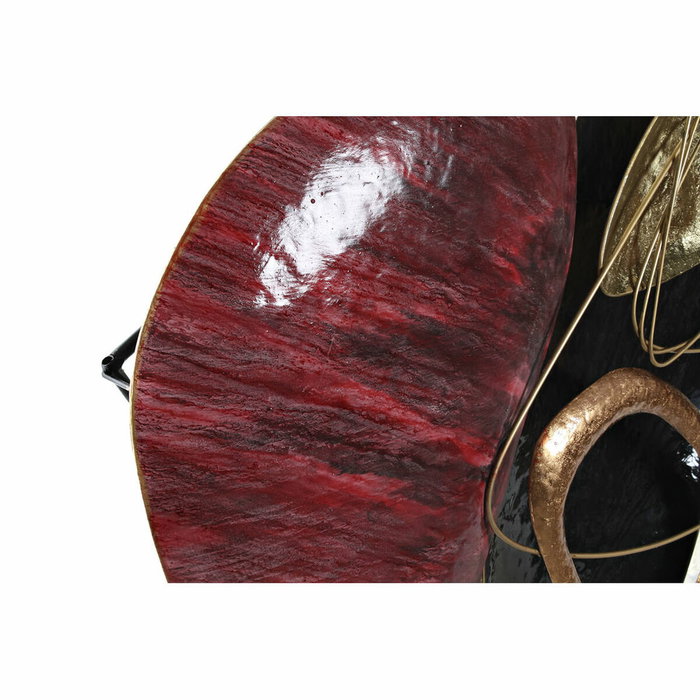 DKD Home Decor Decoración de Pared Metal Abstracto Rojo