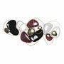 DKD Home Decor Decoración de Pared Metal Abstracto Granate, Dorado, Negro y Blanco 180x87x9,5 cm