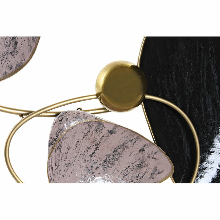 DKD Home Decor Decoración de Pared Metal Abstracto Negro