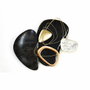 DKD Home Decor Decoración de Pared Metal Abstracto Negro y Dorado 99x10,2x75 cm