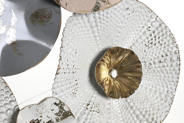 DKD Home Decor Decoracion Pared Blanco Gris 80 x 80 x 7 cm