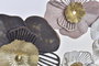 Decoración de Pared DKD Home Decor Rosa Dorado Metal Flores (132.7 x 9 x 61 cm)