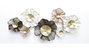 Decoración de Pared DKD Home Decor Rosa Dorado Metal Flores (132.7 x 9 x 61 cm)