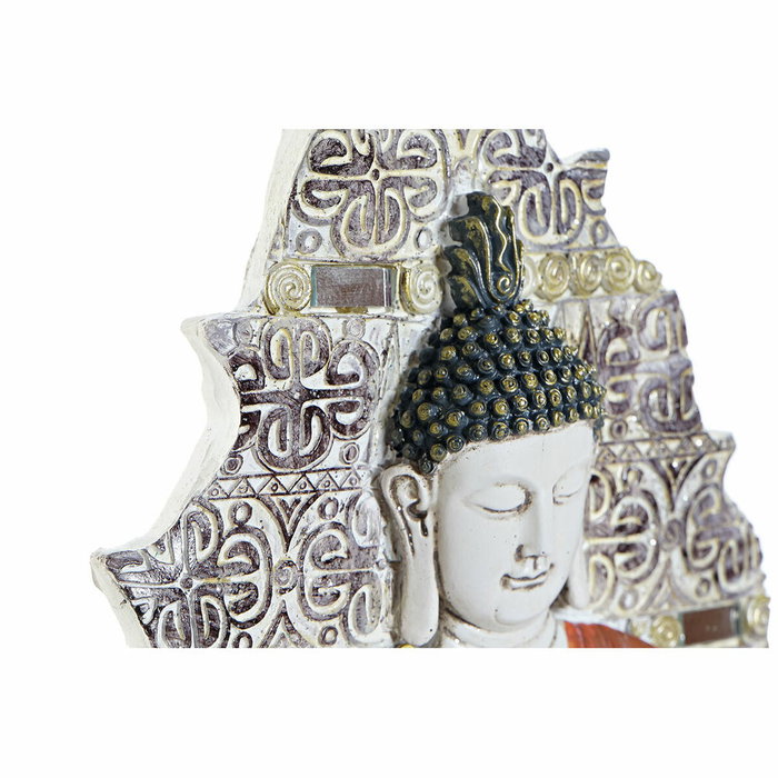 DKD Home Decor Set de Decoración de Pared de Buda en Resina, 3 Piezas Surtidas