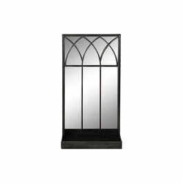 DKD Home Decor Espejo Moderno Negro Metal Espejo 40 x 12 x 80 cm