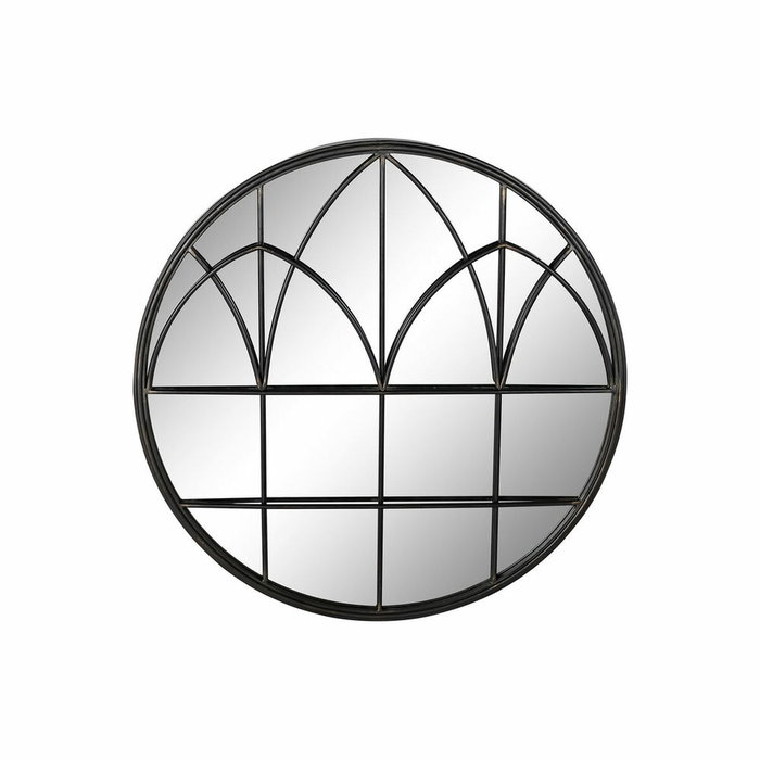DKD Home Decor Espejo de Metal Negro 76x76 cm